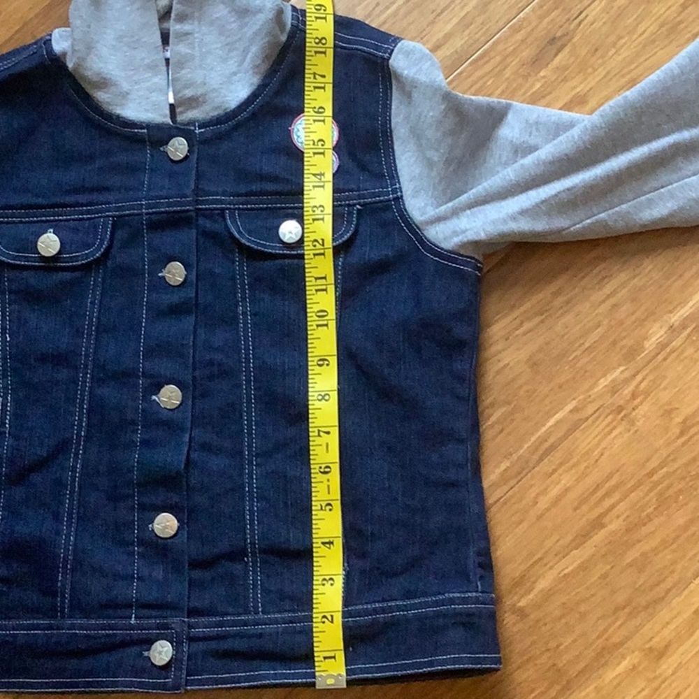 American Girl Hooded Denim Jacket - Picture 8 of 9